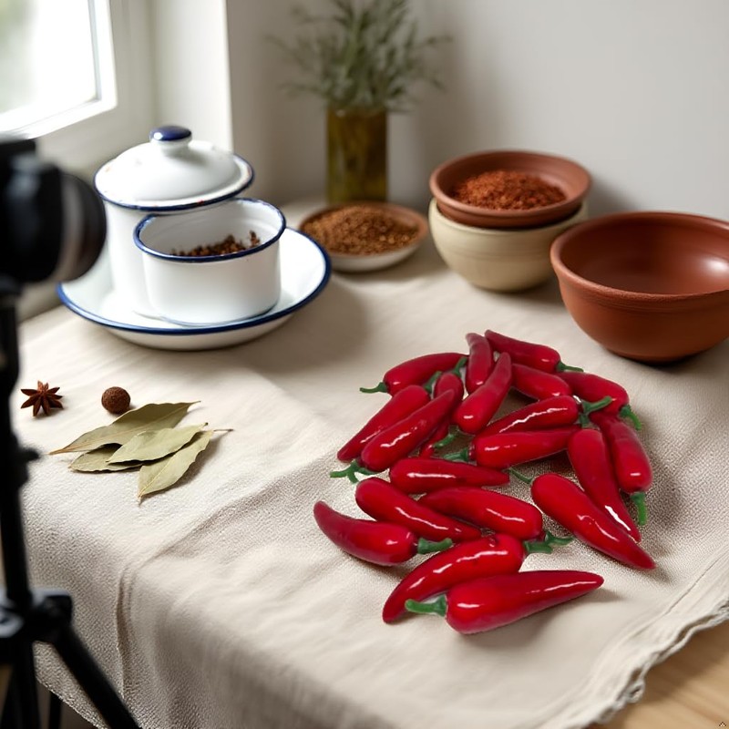 Ssmmam 20 peperoncini artificiali, verdure realistiche in plastica rossa per