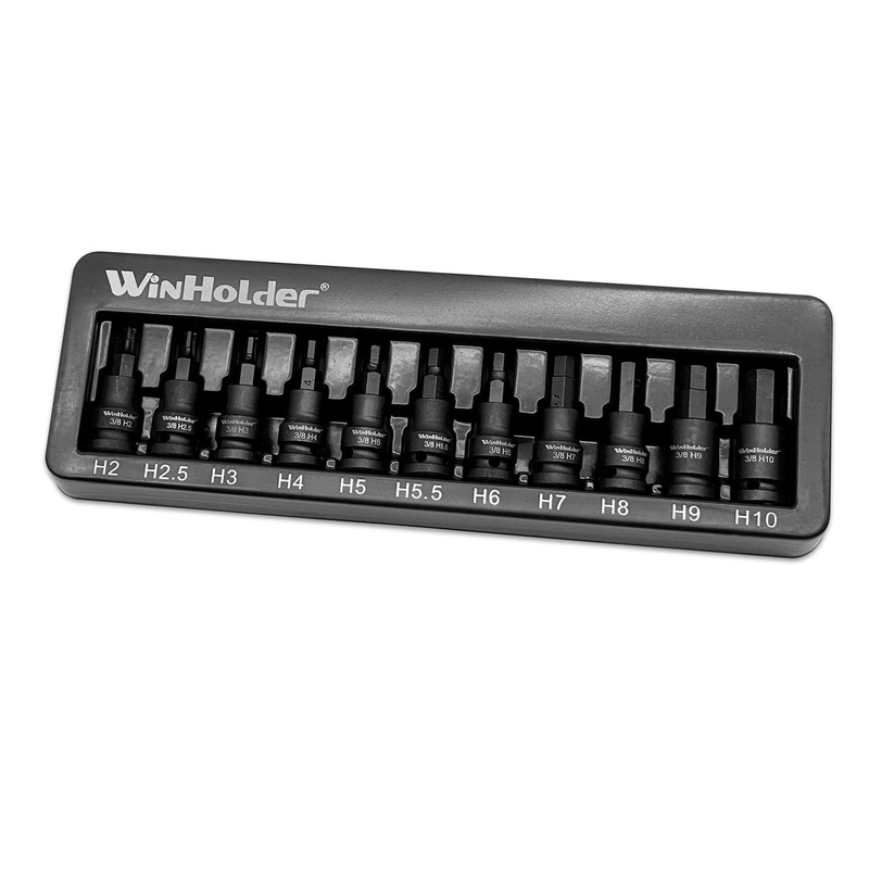 WinHolder 11PCS Impact HEX BIT Sockets Set 3/8" Drive Impact