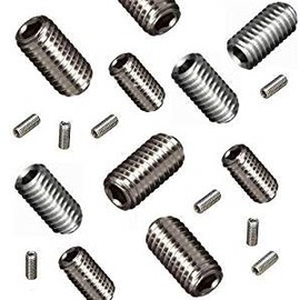 Cup Point Grub Screws Mixed (16 Pack) 5mm Length, Various Metric Threads, M3, M4, M5 & M6. A2 Grade Stainless Steel Hex/Allen Key Socket Cup Point Grub Screw/Set Screws