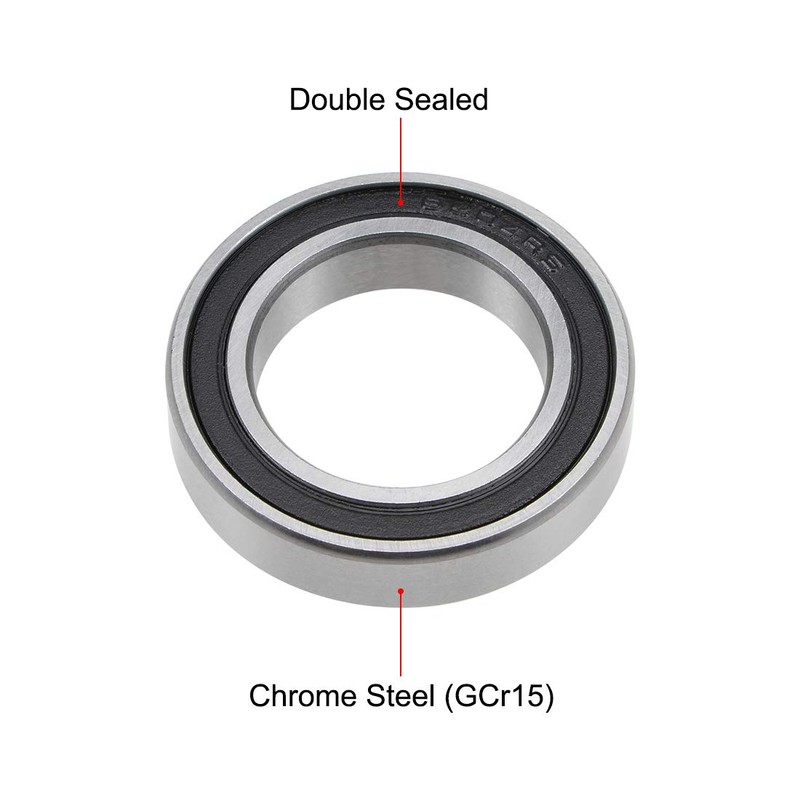 sourcing map 6804-2RS Deep Groove Ball Bearing 20x32x7mm Double Sealed