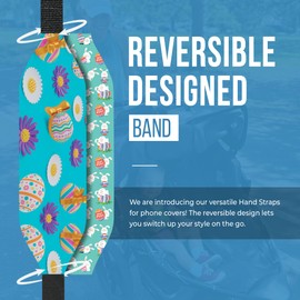 Switchbands Reversible Phone Grip Straps |Pack of 2 |Adjustable and Durable Phone Loops |Cell Phone Grips for Secure handling |Phone Grip Straps Compatible for Wireless Charging- Easter Basket