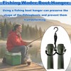 4PCS Adjustable Strap Fishing Boot Hangers with 360° Swivel Hook,