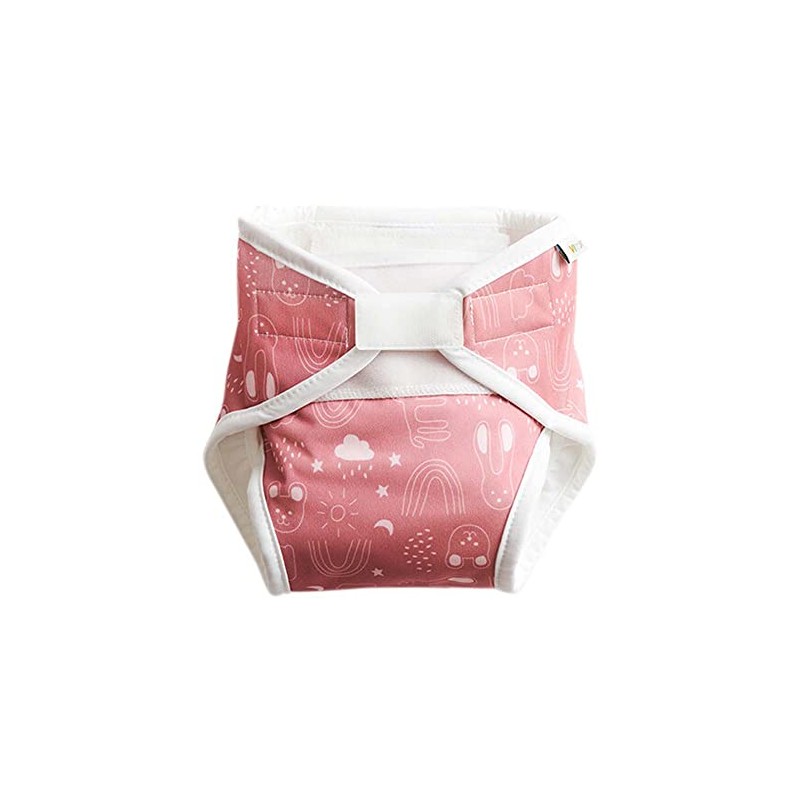 ImseVimse All-In-One Cloth Nappies (Rusty Pink Teddy, Small)