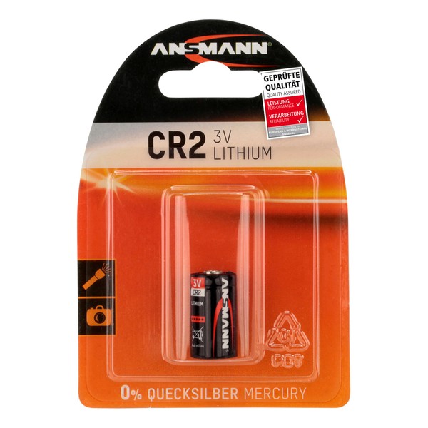 ANSMANN CR2 Special Lithium Battery with high Capacity for Clocks, radios, Remote Controls, Telephones, etc. (1-Pack)