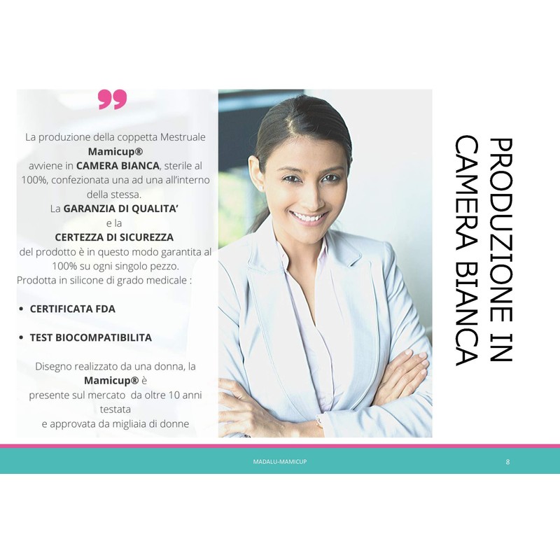 Kit Menstruationstasse MamiCup® M+L (Türkis) - Weiches, flexibles, wiederverwendbares medizinisches