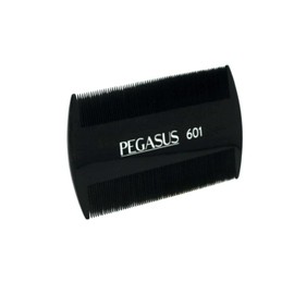 Pegasus 601, 3.5in Hard Rubber Lice Comb, Handmade, Seamless, Smooth Edges, Anti Static, Heat and Chemically Resistant Comb | Peines de goma dura - Black