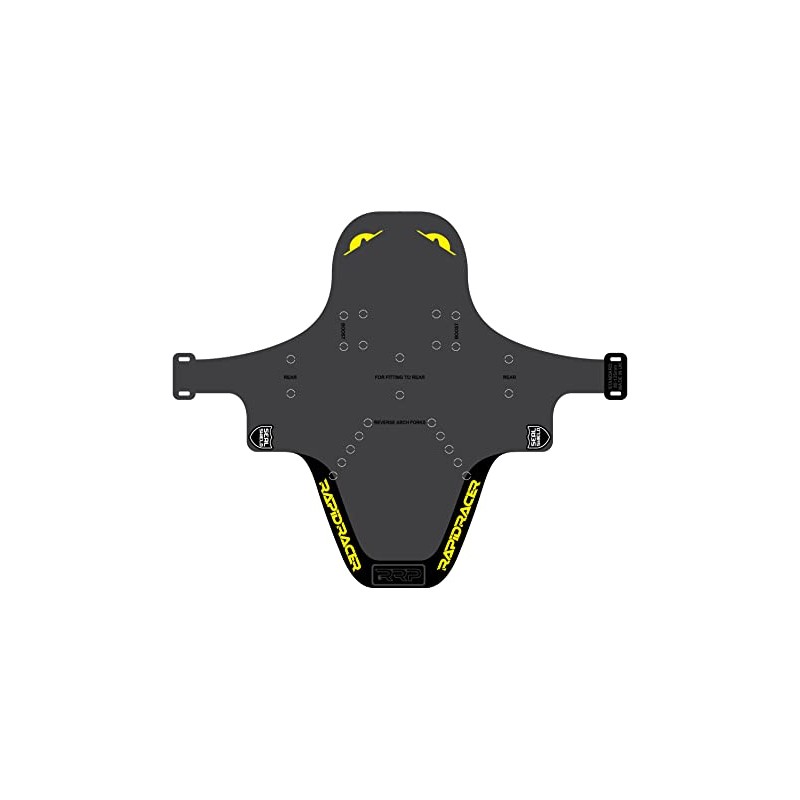 RRP Unisex's Enduro Mudguard, Black/Yellow, One Size