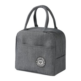 Zemcxney Lunch Bag Lunch Box for Women Men Adult Reusable Insulated Lunch Tote Bag Small Leakproof High Capacity Thermal Cooler Sack Food Lunch Containers for Travel Work Picnic-Grey