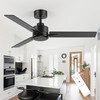 Breezary 48 inch Industrial Ceiling Fans without Lights Remote Control,