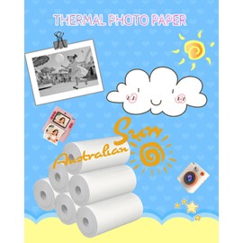 Kids Camera Thermal Paper, Instant Camera for Kids Inkless Thermal Printing Paper, 5 Rolls of Printable Camera Filler Paper Suitable for Mostly Kids Instant Print Cameras (57 mm x 25 mm)