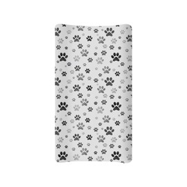 Wanzuoeng Changing Pad Covers for Boys Girls, Animal Paw Print Diaper Changing Table Pad Cover Soft Comfy Changing Mat Covers for 32"x16" Contoured Pad
