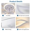 Dalouguan Modern Ceiling Fan with Lights Remote Control, 32" White
