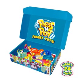 CRAZE PressNPop Press N My Box Maxi 24 Toys Anti-Stress Toy Set with Pop It Key Hanger Cube Fidget Spinner and Much More 38147, Beautiful Colour Combinations