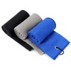 [3 Pack]Microfiber Golf Towels (40x40cm) with Carabiner Clip & Hook,