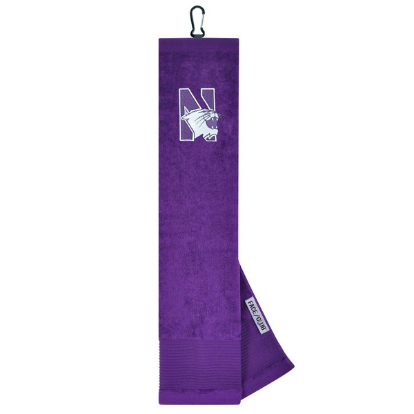 Northwestern Wildcats Face/Club Embroidered Towel