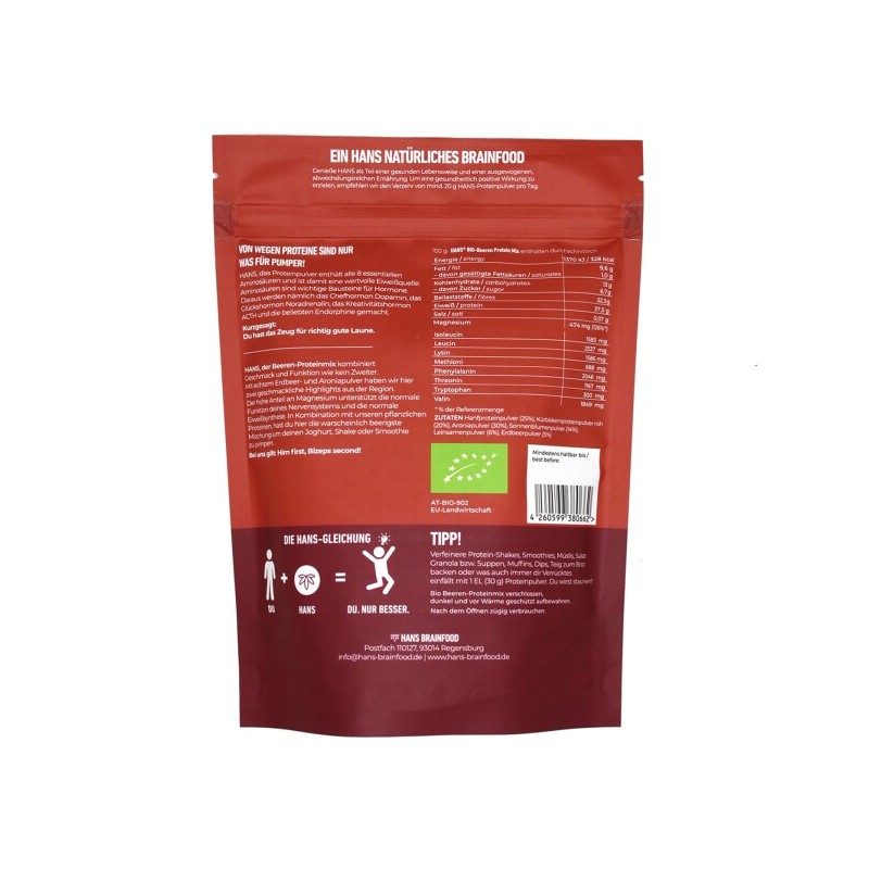 HANS Brainfood 한스브레인푸드 베리 프로틴 믹스 210g HANS Brainfood Berry