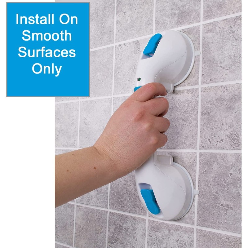 Carex Suction Shower Grab Bar – 12” (30.4 cm) Ultra