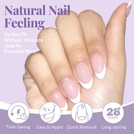 AddFavor Medium Almond Nail Tips, 420pcs Gel Nail Tips Almond Medium Fake Nails, Full Cover Clear Gel Tips 15 Size Acrylic Nails Tips for Nail Extensions, Press on Nails Making