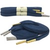 YJRVFINE Flat Waxed Shoe Laces: 2 Pairs 71 Inch Blue