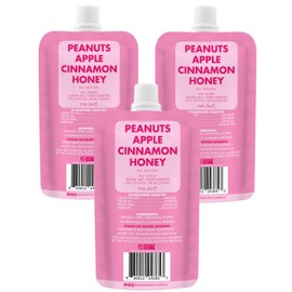 Bark Bistro Awesome Apple Buddy Budder Peanut Butter for Dogs, 3 Pack, 4oz Squeeze Packs