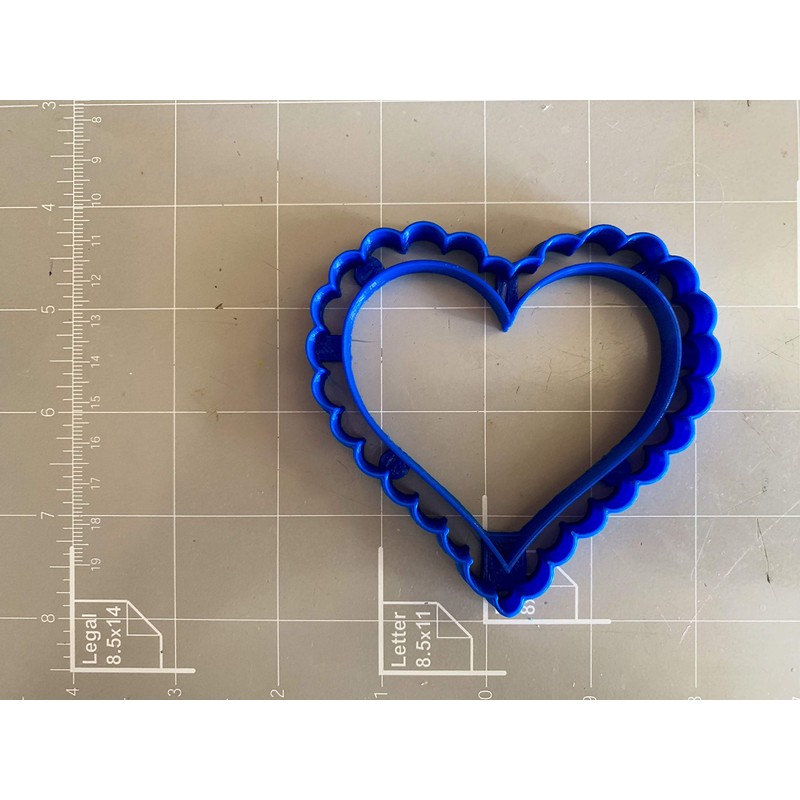 Cortador de galletas de corazón festoneado (3.5 pulgadas)