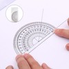 3 Pieces Protractor Set,Angle Measurement Tool,Plastic Protractors Maths Geometry Drafting