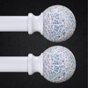 2 Pack White Curtain Rods for Windows 18 to 45