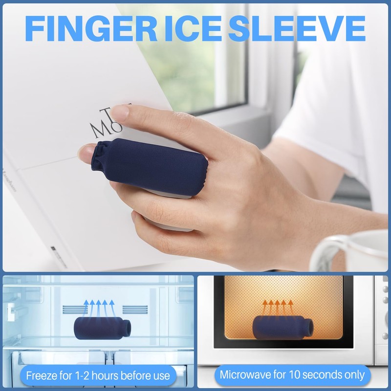 Finger Splint, Finger Brace Ice Pack For Index, Middle, Ring