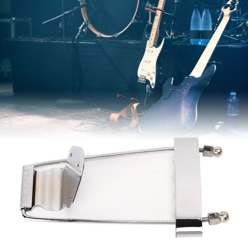 4 String Guitar Talipiece Metal Silver Burr Free Guitar Tailpiece