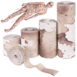 Lothee 10 Rolls 50 Yards Halloween Mummy Bandage Wrap Costume Gauze Rolls