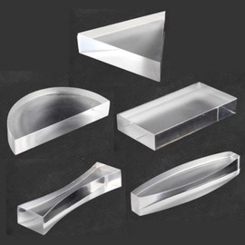 geneX Prism, Optical Spectrum, Optical Prism, Spectrum Glass, 5 Types, Convex Lens, Concave Lens, Square Lens, Triangular Lens, Semicircular Lenses