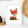 RoyoLam Sitting Little Red Fox Canvas Wall Art Prints -