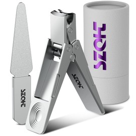 Nail Clippers for Men, SZQHT Toenail Clippers for Thick Nails Heavy Duty Premium Stainless Steel Foldable Nail Clippers, German Toe Nail Clippers Fingernail Clipper with Nail File for Women Seniors