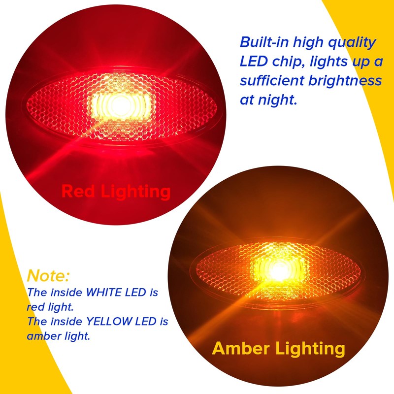 Dream lighting 12V Trailer Side Marker Light LED 4x1.7 inch