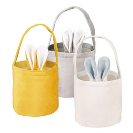 Pack of 3 Children's Easter Baskets with Handle, Easter Baskets Easter Bunnies, Easter Nest for Filling, Easter Nest Crafts Rabbit, Baskets Easter, Easter Gift Bags, Easter Decoration, Easter Baskets,