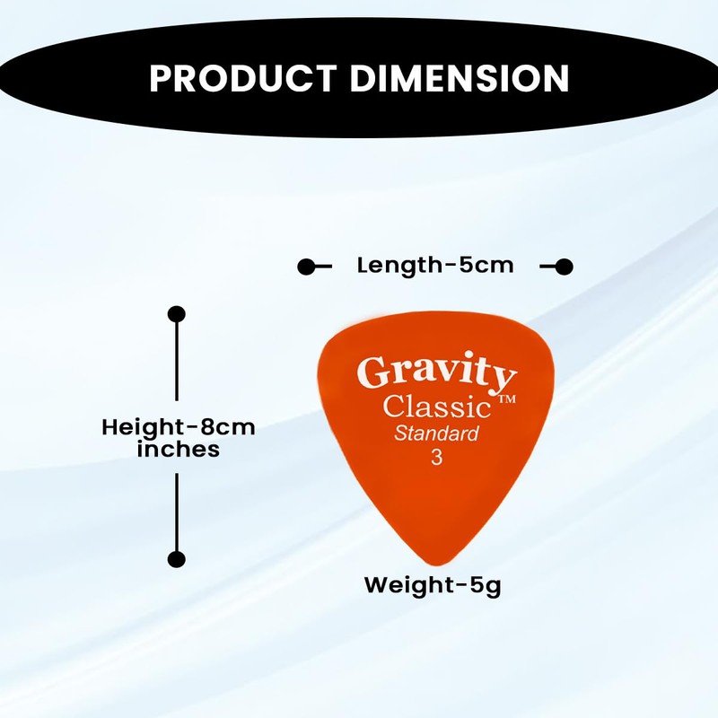 Gravity Guitar Picks GCLS3P Classic Standard 3.0 mm