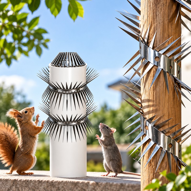 Stainless Steel Anti-Climbing Spikes for Pest Deterrence – Physical Barrier