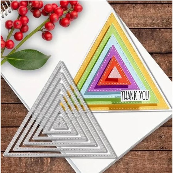 Metal Cutting Dies Assorted Triangles Geometric Triangle Cutting Dies Stencils