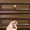 4 Pcs Door Knobs and Handles, Brass Round Cabinet Knobs,