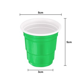 MFUOE 100Pieces Christmas Plastic Cups Reusable Party Cups Red Green Drinking Cups for Kids Adult Christmas Wedding Birthday (2oz)