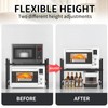 ZrgGea Microwave Stand, Microwave Oven Rack, Expandable Microwave Stand Countertop