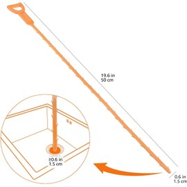 PipePurge Snake Drain Clog Remover + Catcher - Drain Cleaner Tool for Sink Shower Bath Tub, Hair Clog Remover, Tube Drain Cleaning. (5+1 Pack)