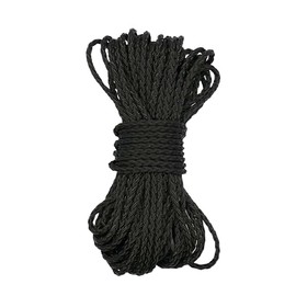 ​Braided Polypropylene Rope Fibre Rope, 8mm Black - 10m Length, Weather-Resistant, Lightweight, Durable Rope for Crafts, Knotting, Macrame, Dog Leads, Breaking Strength 530kg