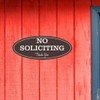 Oval No Soliciting Sign (Dark Brown) Small