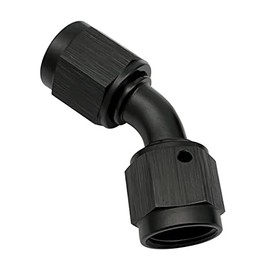 KRD PERFORMANCE 10AN Female to 10AN Female 45 Degree Swivel Coupler Fitting Adapter Union Aluminium Black