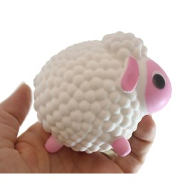 Curious Minds Busy Bags 1 Large Lamb Sheep Easter Themed Creamy Doh Filled Squeeze Stress Ball Sensory, Stress, Fidget Toy (Random Color)