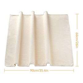Proxima Direct 35"x26" Large Couche Cloth Natural 100% Cotton Heavy Duty Premium Professional Extra Bakers Couche Proofing Cloth for Homemade Baking French Baguette Loaves, Artisan loaf, Ciabatta