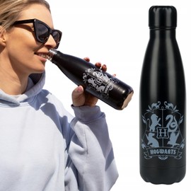 Thermos Flask Water Bottle for Hot & Cold Drinks Stainless Steel BPA-Free Insulated Kids & Adults School Fitness Outdoor 500 ml Dark