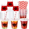 Qinyoung 36 Pcs 14 oz Graduation Plastic Cups with Lids