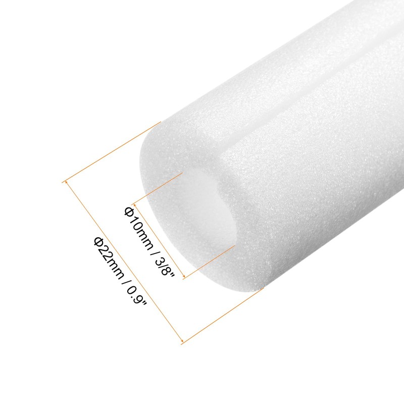 MECCANIXITY 4pcs Pipe Insulation Foam Tube Split Pipe Lagging 10mm(3/8